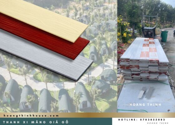 Thanh xi măng ốp vách ngoài cho khu nghỉ dưỡng