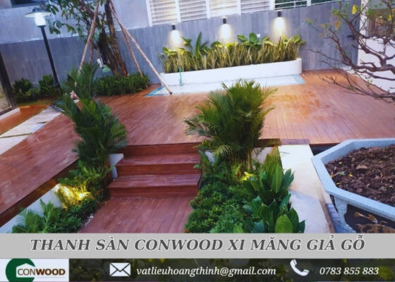 conwood thi công sàn ngoài trời