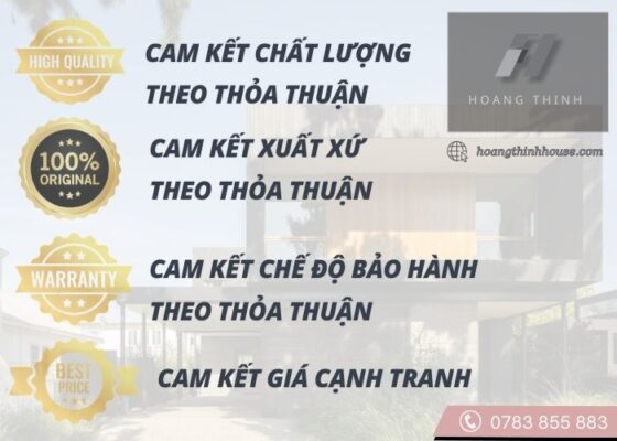 Cam kết chất lượng tấm xi măng giả gỗ ngoài trời.