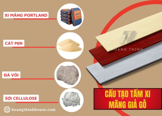 cấu tạo tấm xi măng giả gỗ