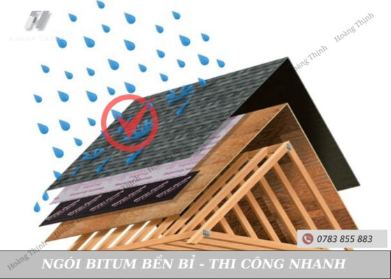 độ bền ngoài trời ngói bitum cực cao