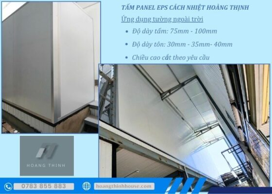 Nhà xưởng thi công bằng tấm panel eps