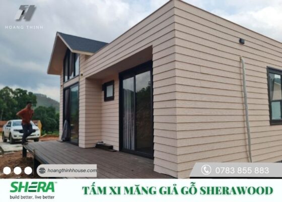 Công trình ứng dụng tấm xi măng giả gỗ ngoài trời Sherawood