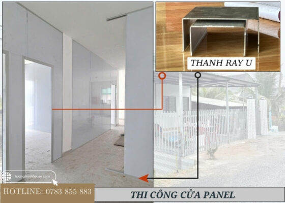 Trọng lượng cửa panel khá nhẹ, dễ dàng lắp đặt