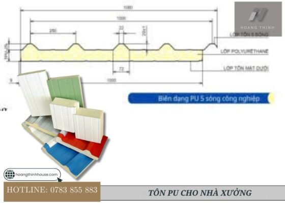 Tấm panel lõi PU cách nhiệt