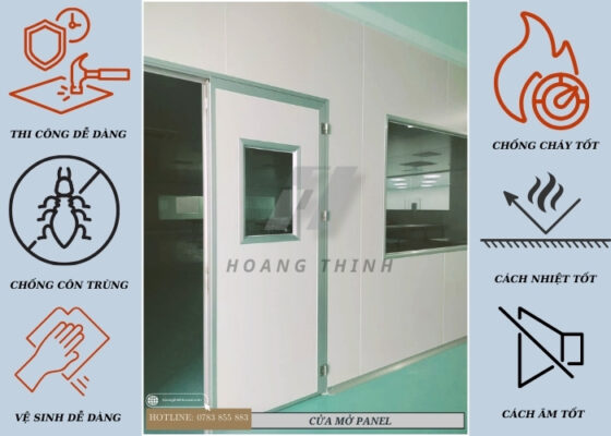 Hệ cửa treo panel cho phòng sạch