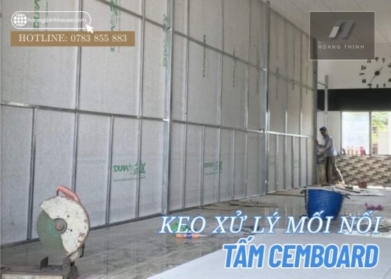 Tấm cemboard được xử lý keo