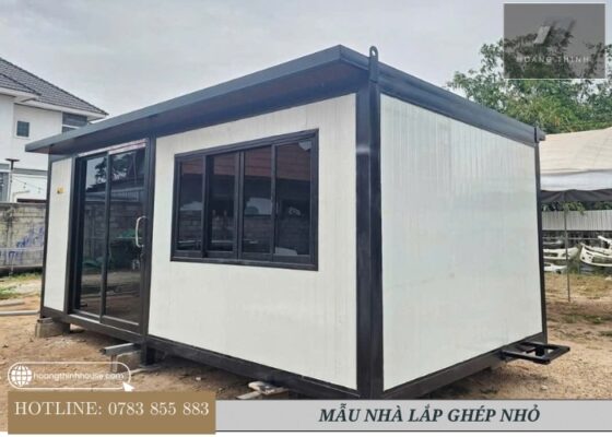 Mẫu nhà lắp ghép nhỏ sử dụng cho văn phòng di động, showroom
