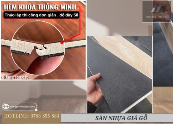 Sàn nhựa giả gỗ có đế cao su