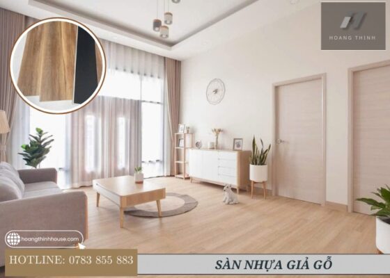 Sàn nhựa giả gỗ cho phòng khách