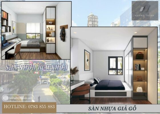 Sàn nhựa giả gỗ lót sàn phòng ngủ