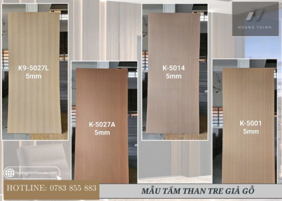Các mẫu tấm than tre giả gỗ được ưa chuộng
