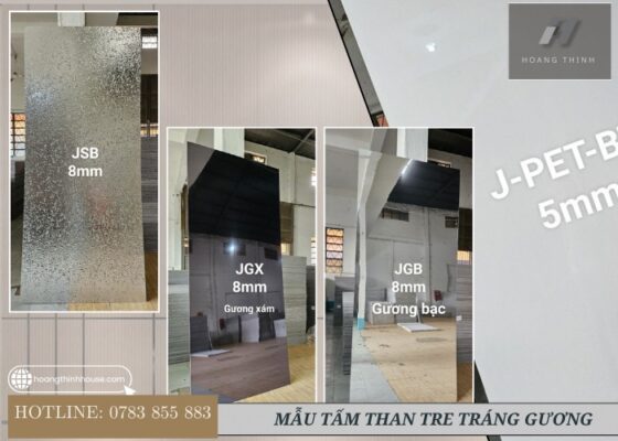 Mẫu tấm than tre tráng gương và mặt kim loại