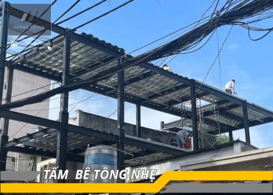 Công trình thi công tấm panel bê tông nhẹ