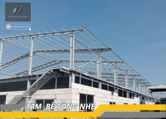 Tấm panel bê tông nhẹ thi công nhà xưởng