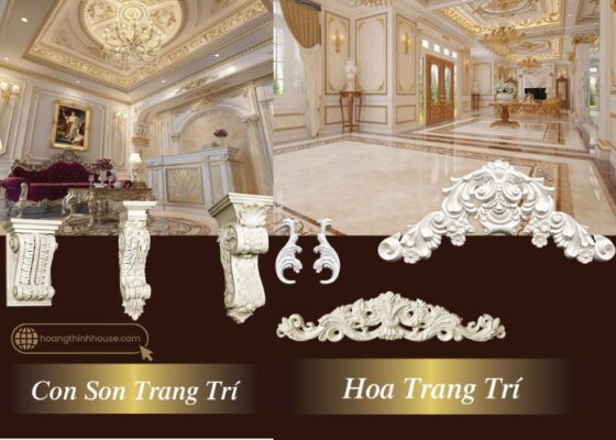 Mẫu phào con son trang trí