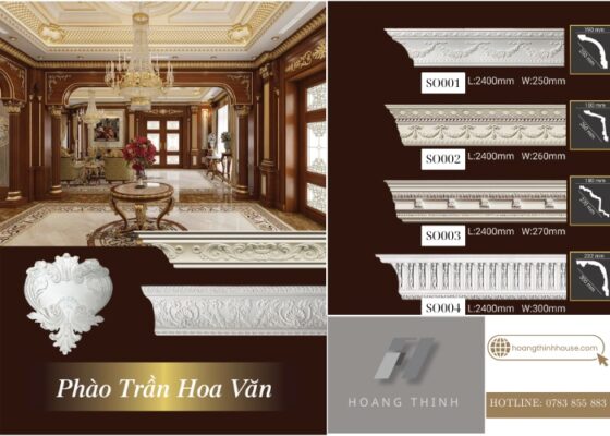 Mẫu phào chỉ trần PS