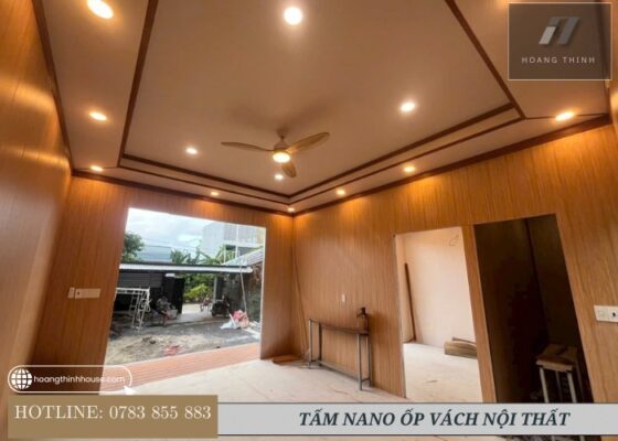 Tấm nhựa Nano giả gỗ ốp vách