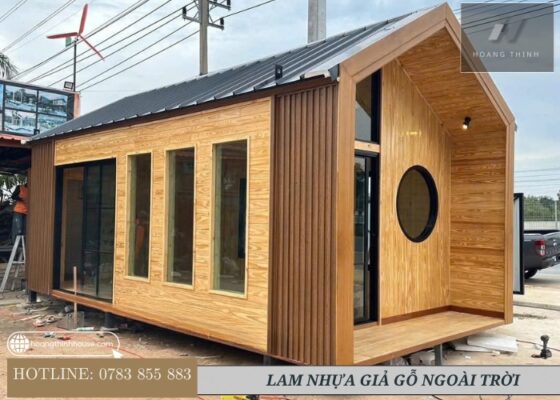 Lam nhựa giả gỗ ốp vách ngoài trời
