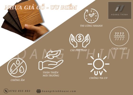 ưu điểm nhựa giả gỗ