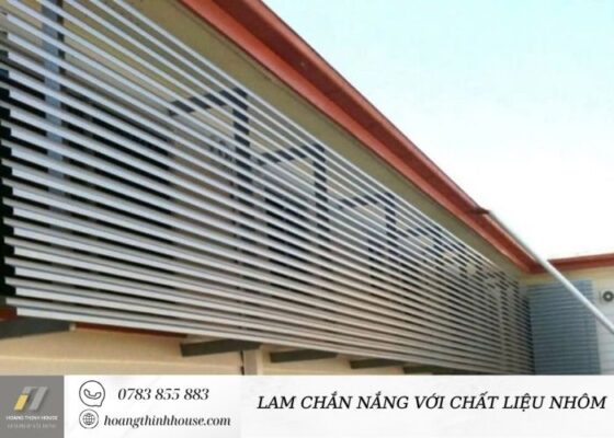 Lam chắn nắng với chất liệu nhôm
