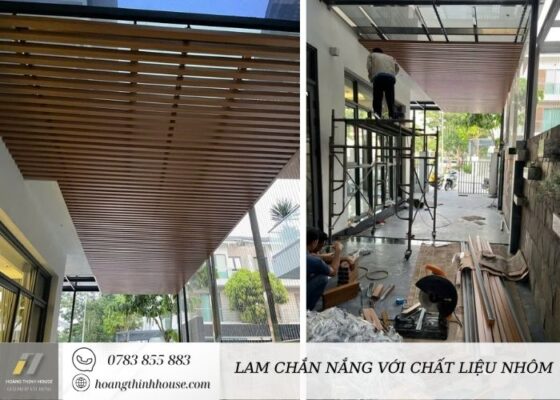 Chắn nắng chất liệu nhôm đang là xu hướng