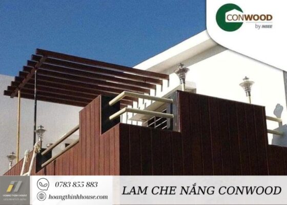 Gỗ xi măng conwood củng là một sư lựa chọn làm lam chắn nắng
