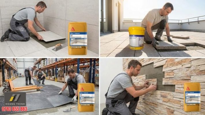 Ứng dụng thực tế của keo dán gạch Sika