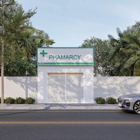 Làm Nhà Thuốc Bằng Thanh Xi Măng Giả Gỗ