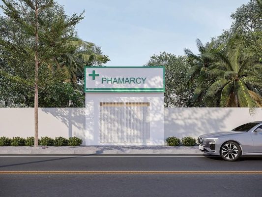 Làm Nhà Thuốc Bằng Thanh Xi Măng Giả Gỗ